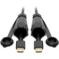 Eaton Tripp Lite Series High-Speed HDMI Cable (M/M) - 4K 60 Hz, HDR, Industrial, IP68, Hooded Connectors, Black, 12 ft.