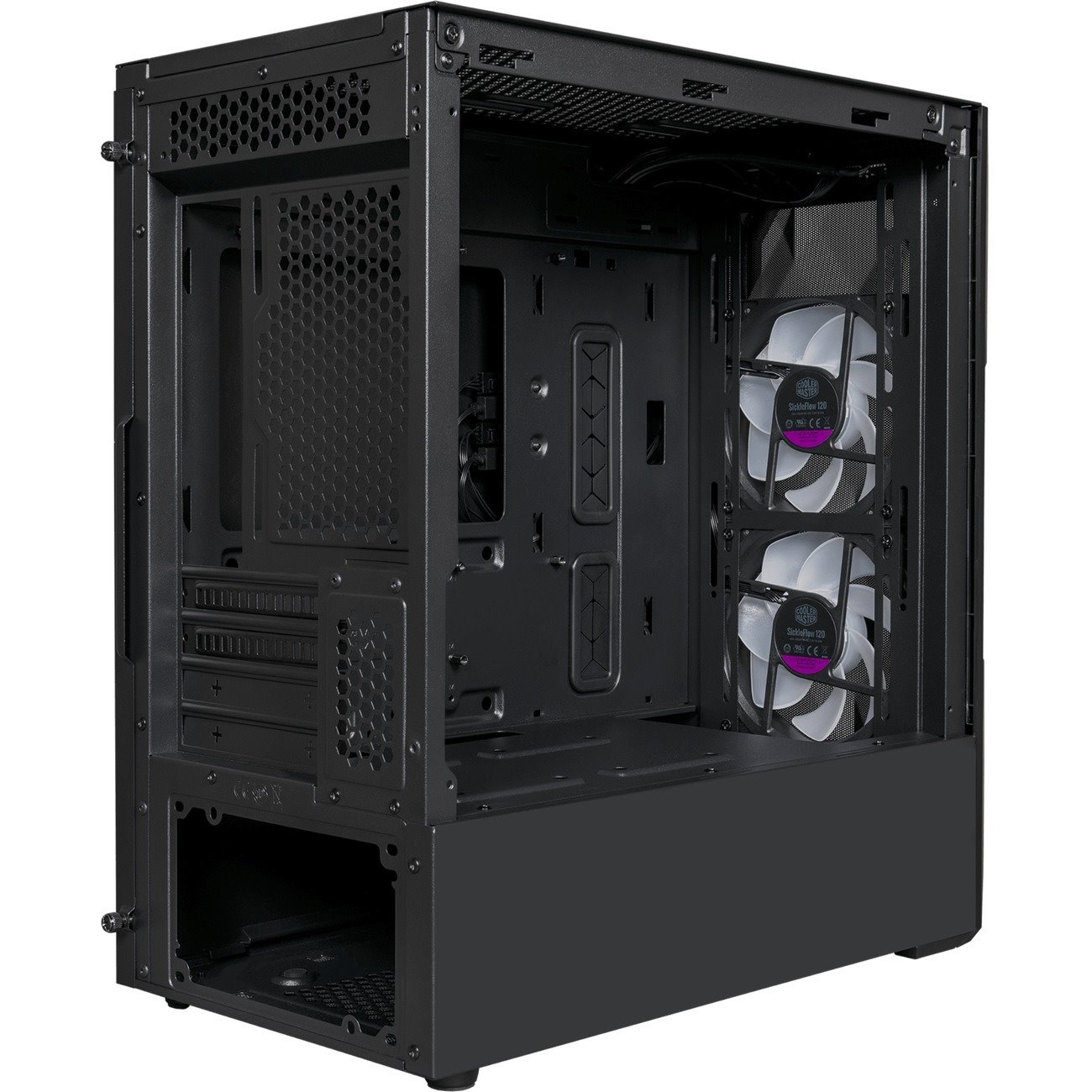 Cooler Master MasterBox Computer Case - Mini ITX, Micro ATX Motherboard Supported - Mini-tower - Steel, Mesh, Plastic, Tempered Glass - Black