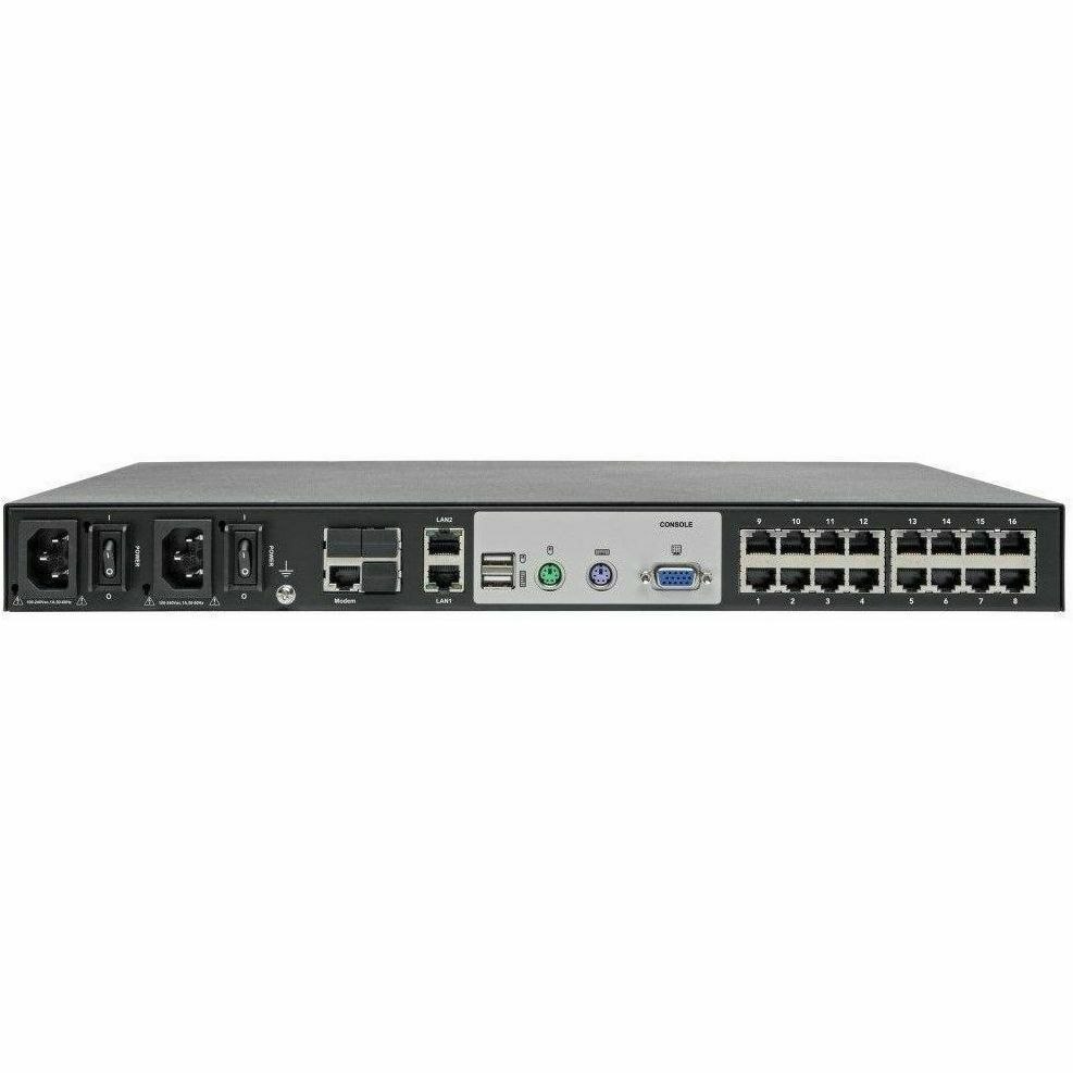 Eaton Tripp Lite Series NetDirector 16-Port Cat5 KVM over IP Switch - Virtual Media, 1 Remote + 1 Local User, 1U Rack-Mount, TAA