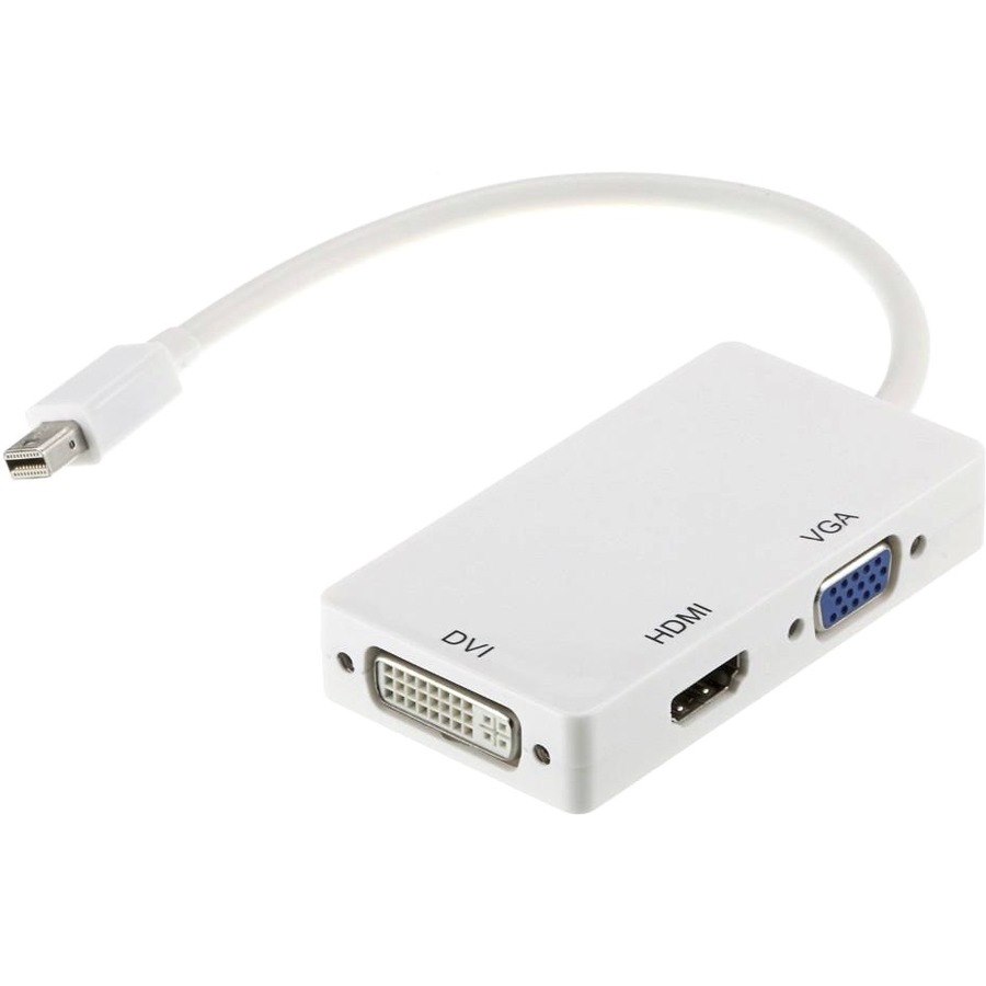 Axiom 3-in-1 Mini DisplayPort to HDMI, VGA and DVI Video Adapter
