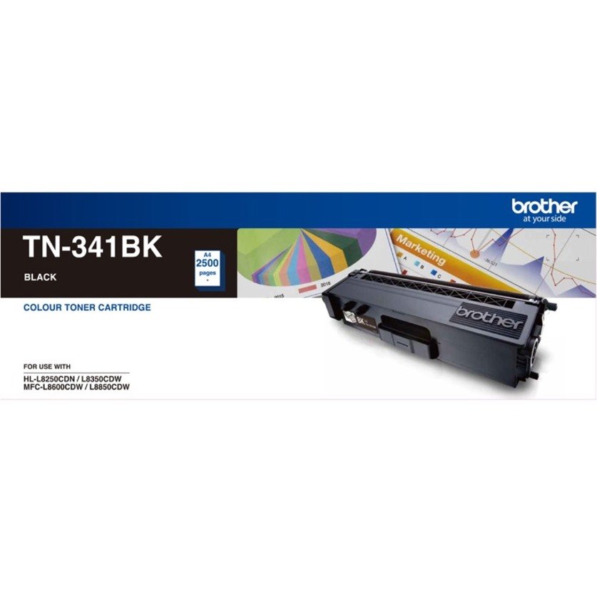 Brother TN-341BK Original Standard Yield Laser Toner Cartridge - Black Pack