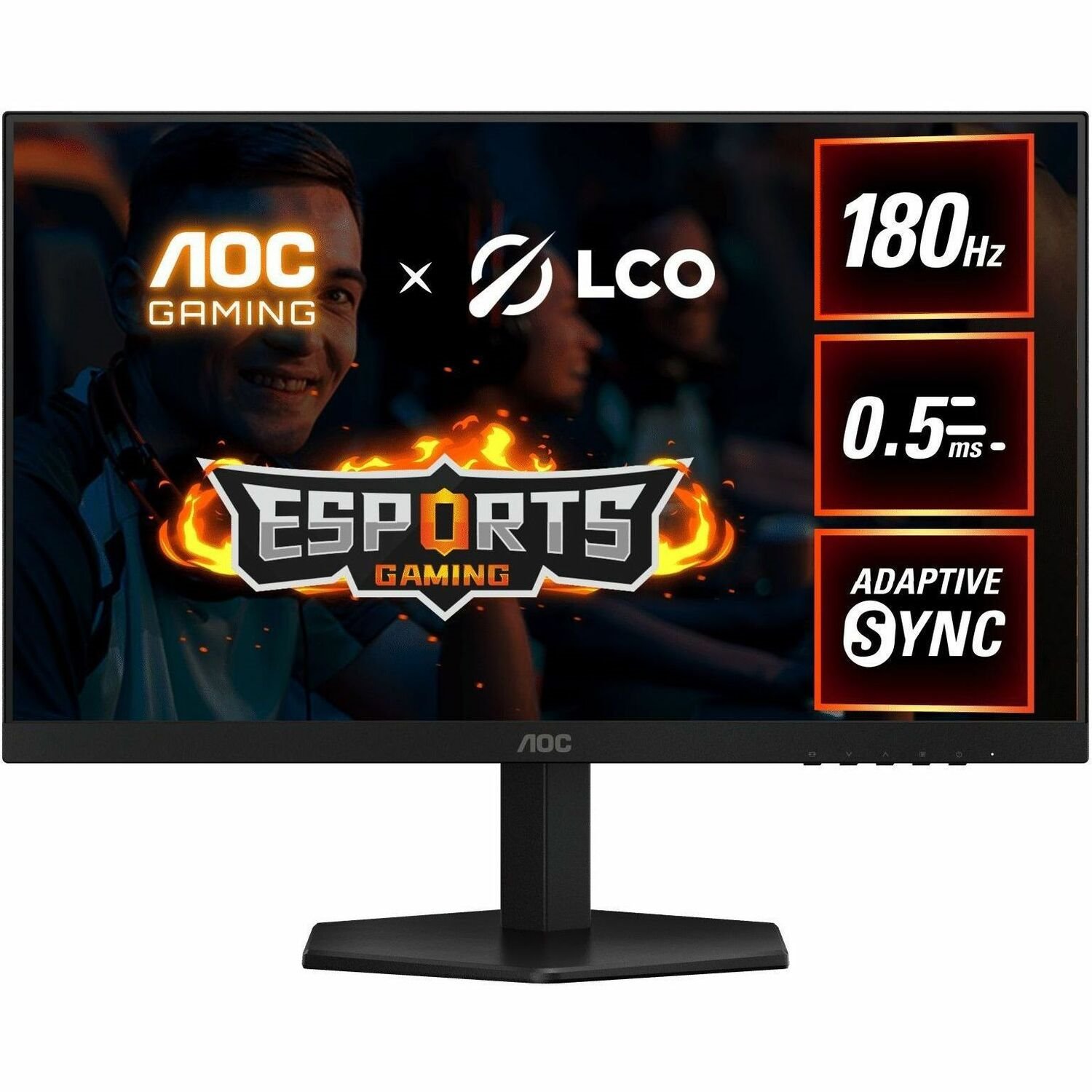 AOC 24G42E 24" Class Full HD Gaming LED Monitor - 16:9 - Black, Red