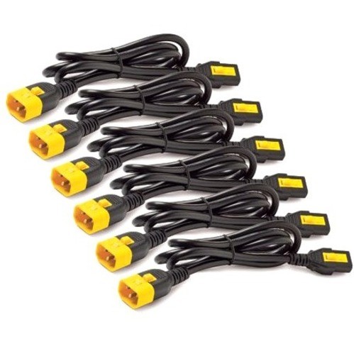 APC POWER CORD KIT (6 PACK), C13 TO C14, 1.2M, (BLACK) - 2YR