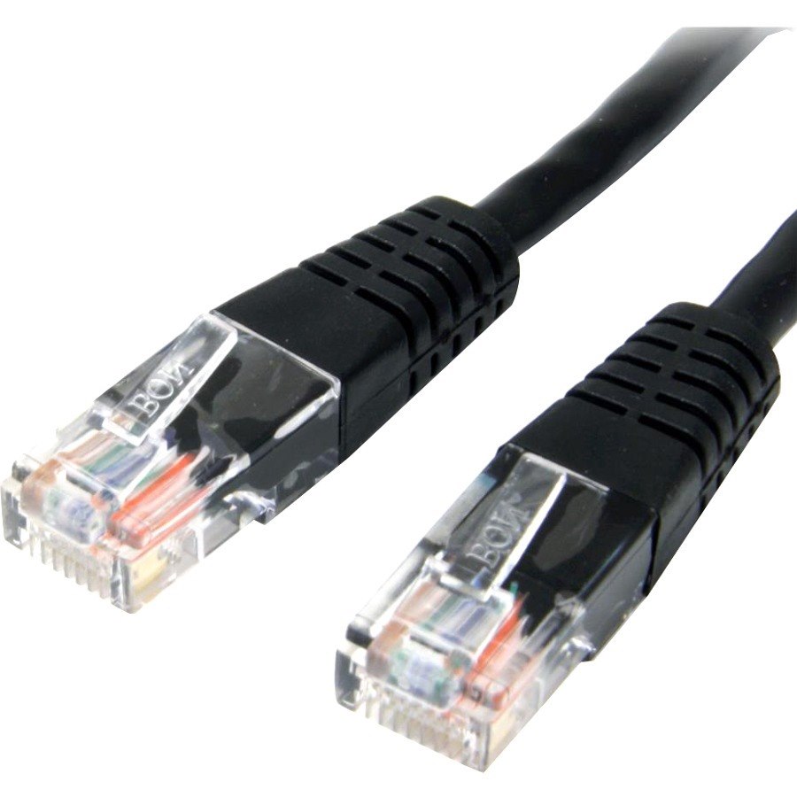 StarTech.com 25 ft Black Molded Cat5e UTP Patch Cable