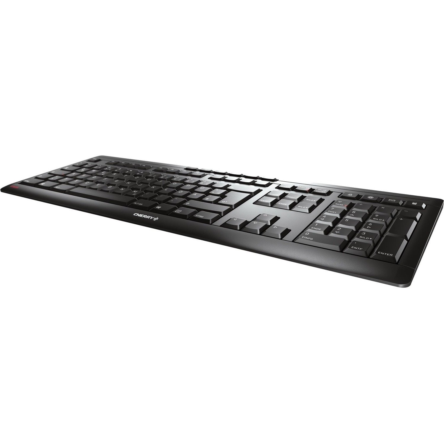 CHERRY STREAM Keyboard - Wireless Connectivity - USB Type A Interface - Czech - Black