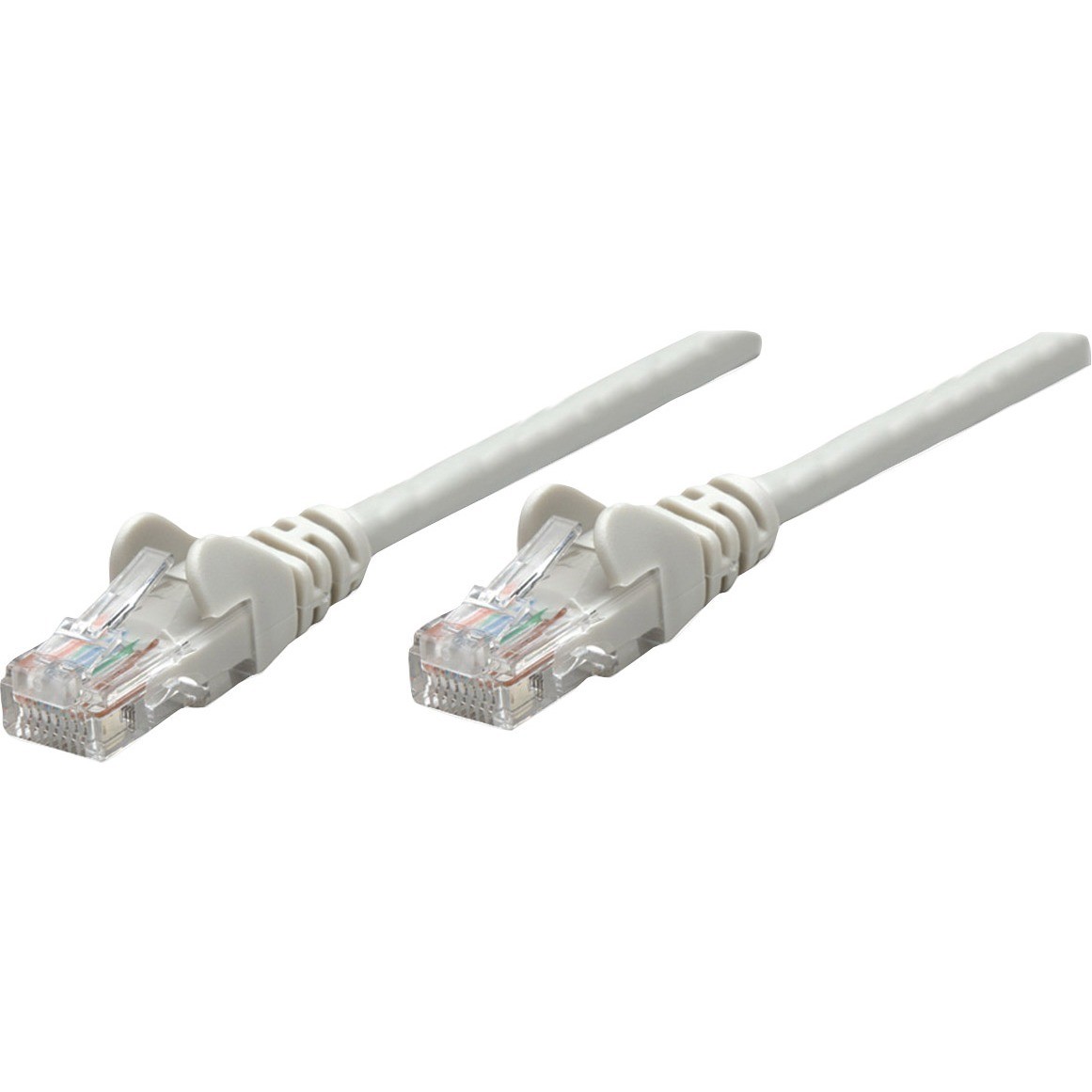 Intellinet Network Patch Cable, Cat5e, 15m, Grey, CCA, U/UTP, PVC, RJ45, Gold Plated Contacts, Snagless, Booted, Lifetime Warranty, Polybag
