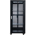 Serveredge 27U Floor Standing Rack Cabinet for Server, A/V Equipment - Black
