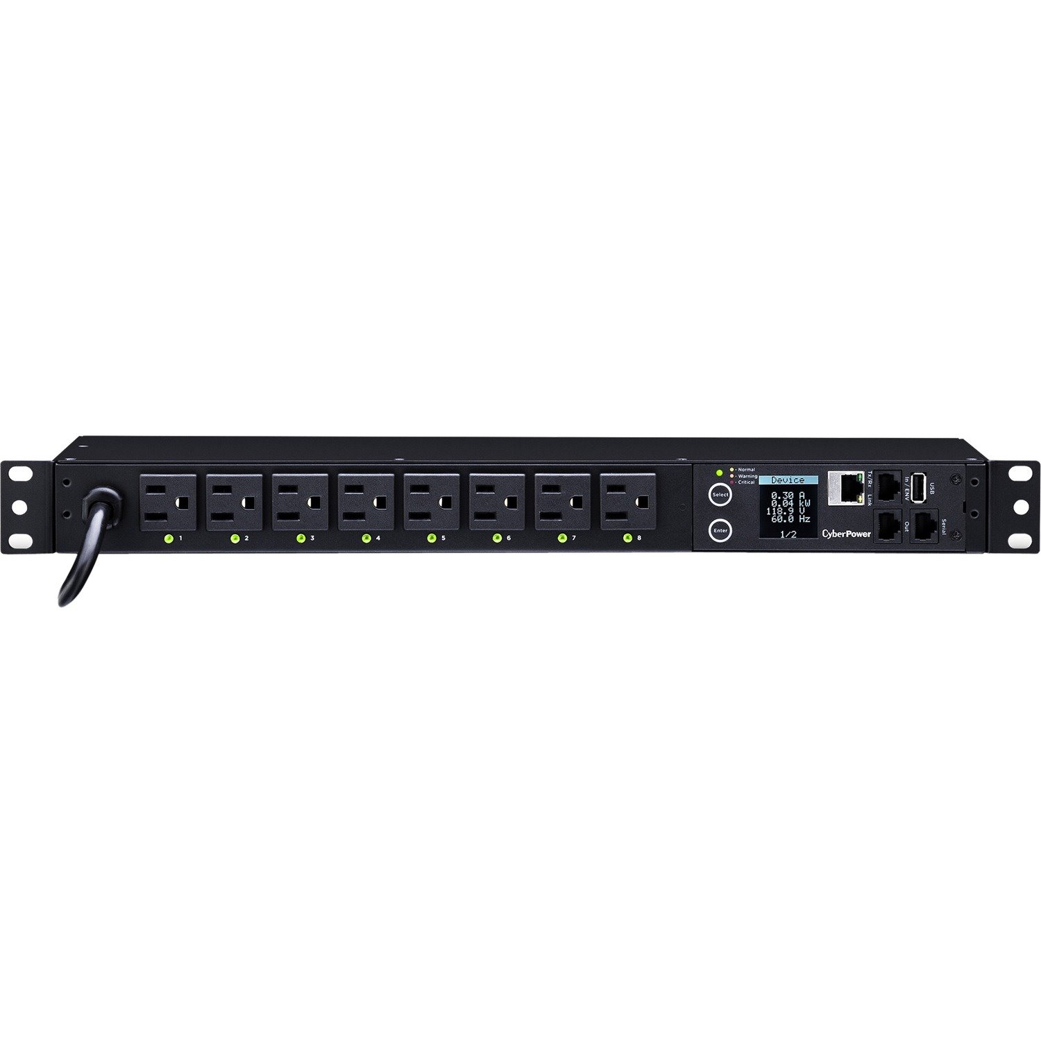 CyberPower PDU81001 100 - 120 VAC 15A Switched Metered-by-Outlet PDU