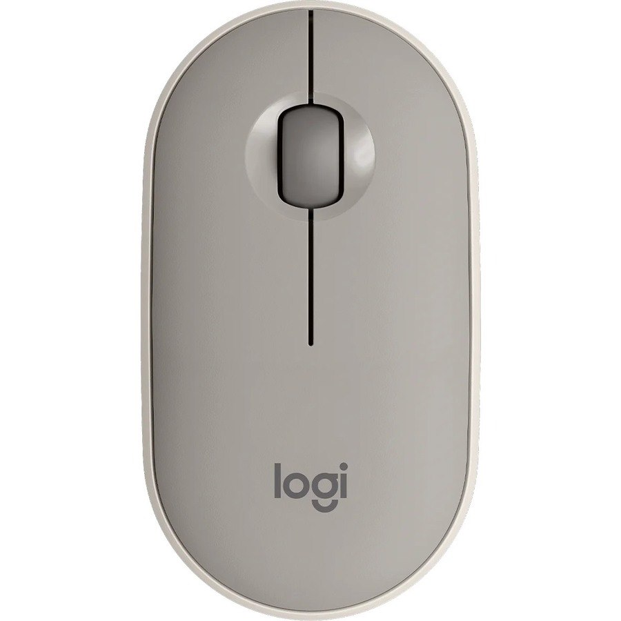 Logitech Pebble M350 Mouse - Bluetooth - USB - Optical - 3 Button(s) - Sand