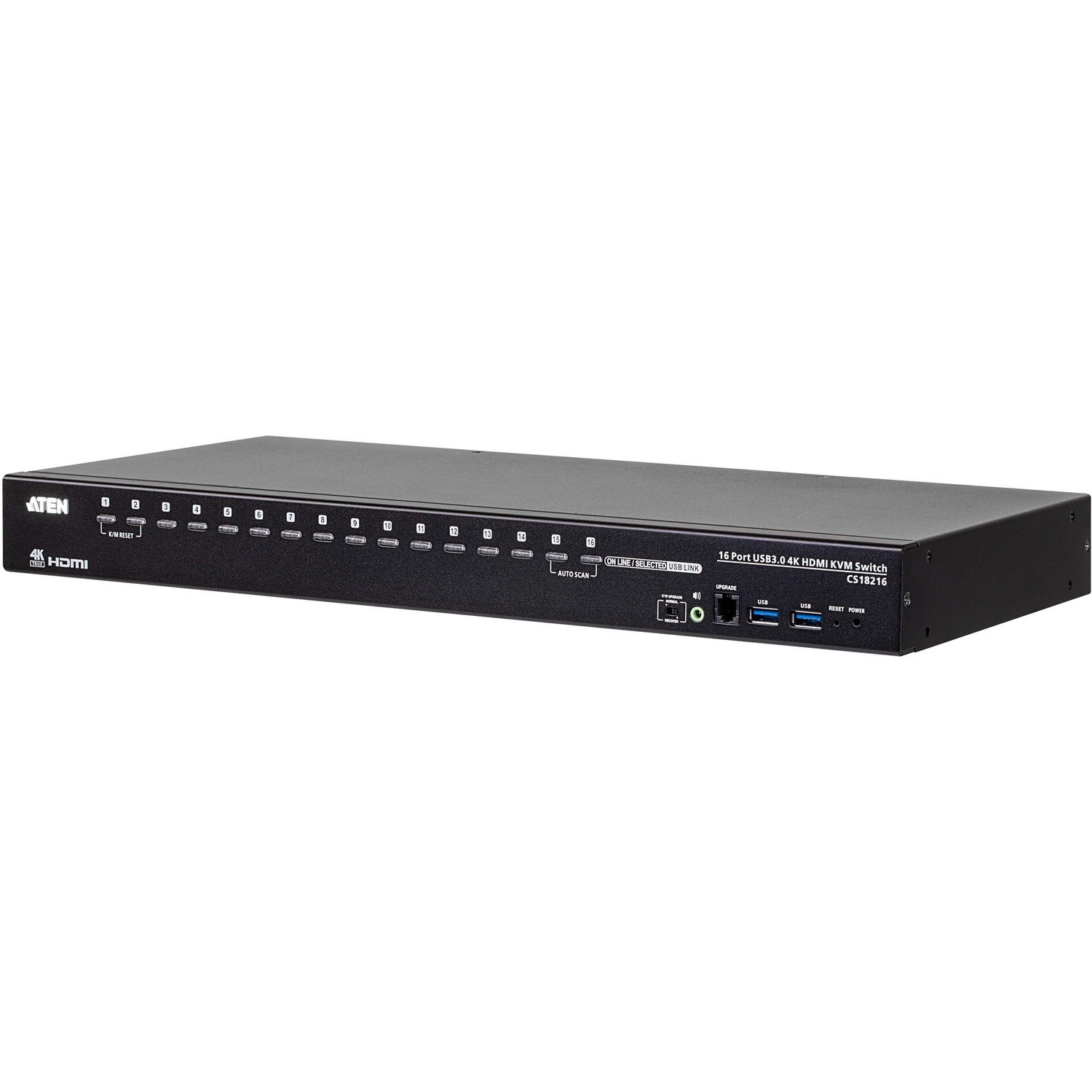 ATEN CS18216 16-Port USB 3.0 4K HDMI KVM Switch with Rack Mounting Kit