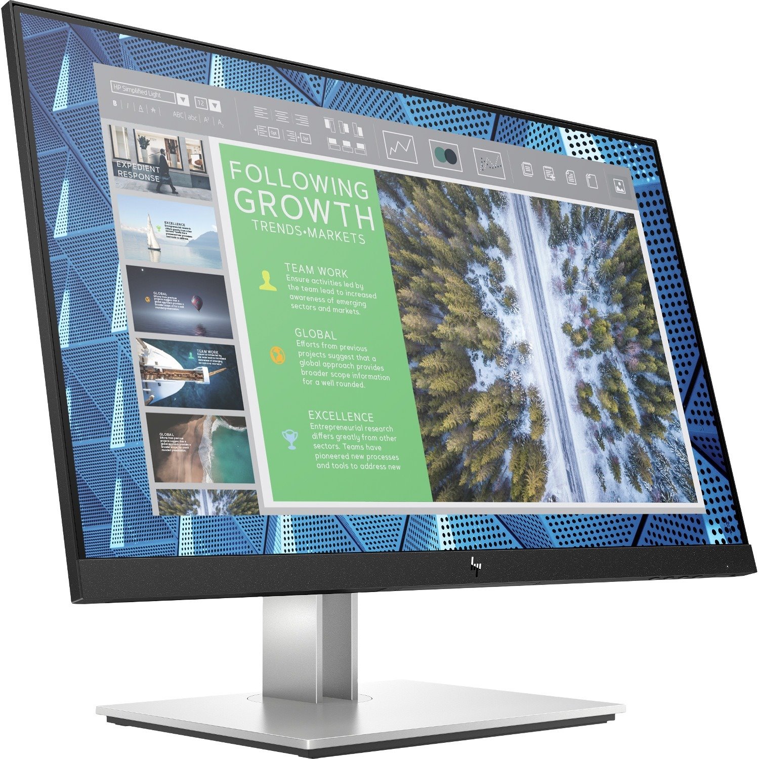 HP E24q G4 24" Class WQHD LCD Monitor - 16:9 - Black