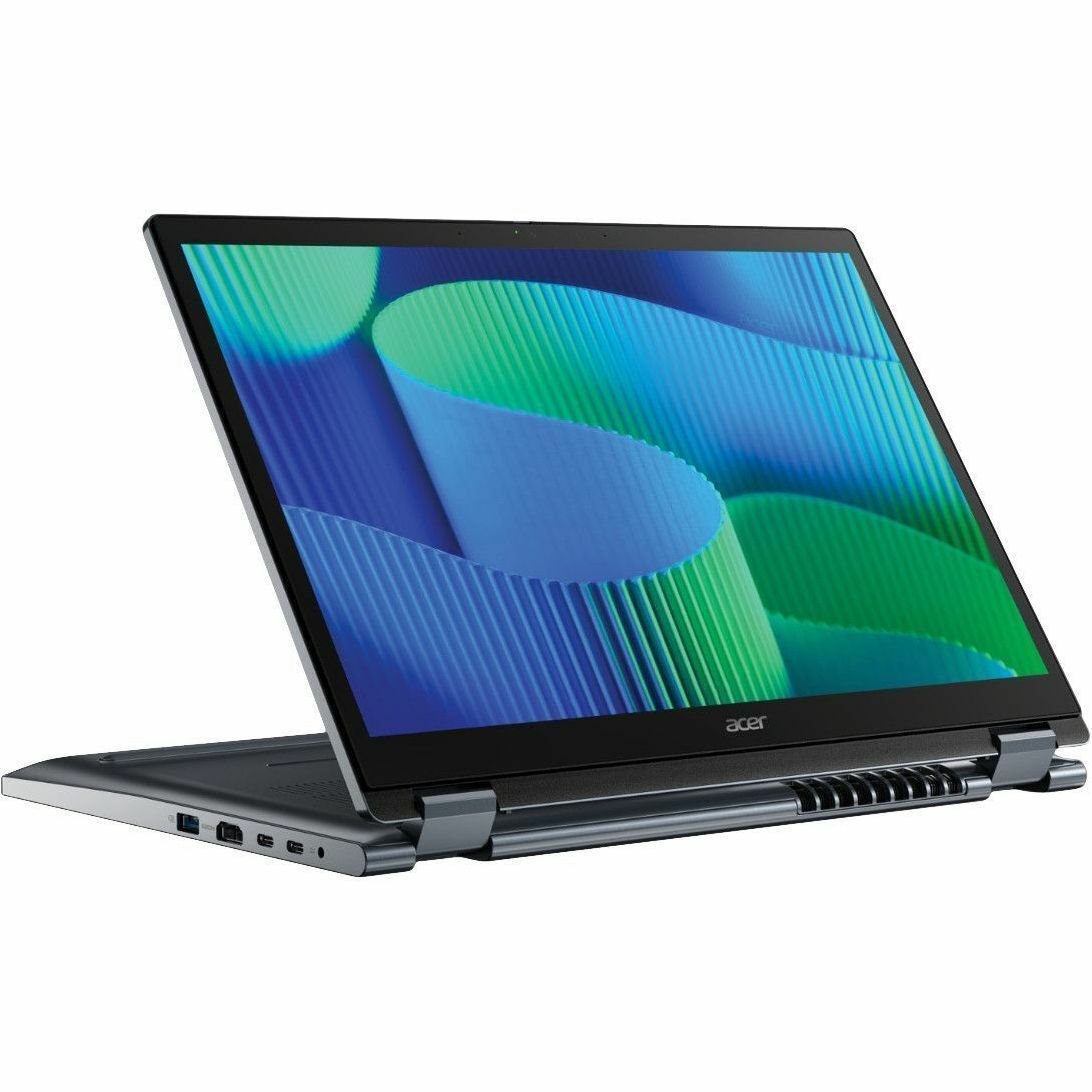 Acer TravelMate P4 Spin 14 TMP414RN-54-TCO TMP414RN-54-TCO-58RD 35.6 cm (14") Touchscreen Convertible 2 in 1 Notebook - WUXGA - 60 Hz - Intel Core Ultra 5 125U - 16 GB - 1 TB PCI Express NVMe 4.0 SSD - English (US) Keyboard - Blue