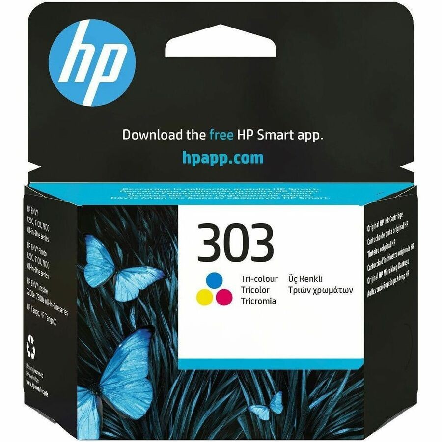 HP 303 Origineel Standaard Rendement Inkjet Inktcartridge - Tri-color Verpakking