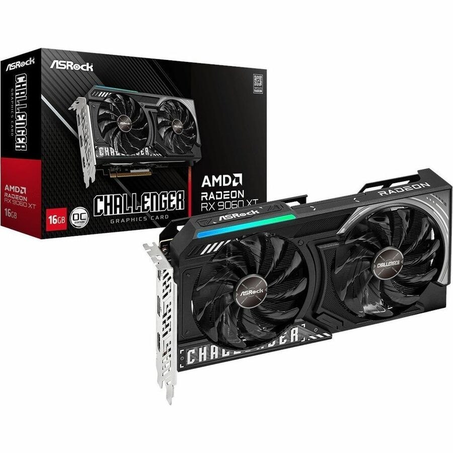 ASRock AMD Radeon RX 9060 XT Graphic Card - 16 GB GDDR6