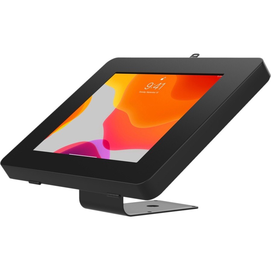 CTA Digital VESA Compatible Curved Stand & Wall Mount with Universal Security Enclosure (Black)