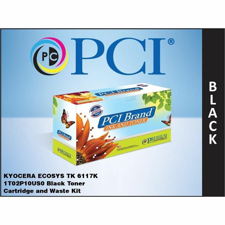 Pci Kyocera-Mita Ecosys TK-6117 1T02p10us0 Black Toner Cartridge With 2 Waste To