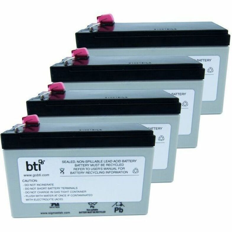 BTI 12V9AH-T2-BATT-PK4-BTI 12V 9AH 1-CELL T2/F2 SEALED LEAD ACID BATTRY (PACK OF 4) - 2yr Warranty