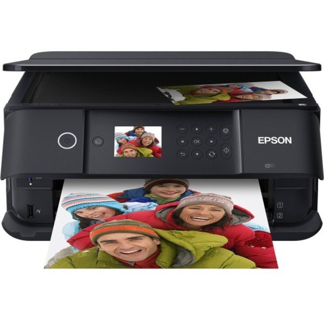 Epson Expression Premium XP XP-6100 Inkjet Multifunction Printer-Color-Copier/Scanner-5760x1440 dpi Print-Automatic Duplex Print-120 sheets Input-2400 dpi Optical Scan-Wireless LAN-Apple AirPrint-Epson iPrint-Epson Connect-Mopria-Epson Email Print