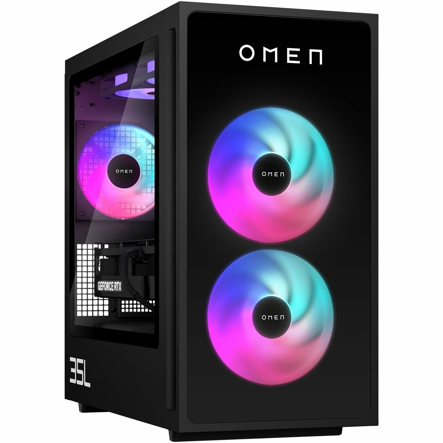 OMEN GT16-1000a GT16-1022a Gaming Desktop Computer - AMD Ryzen 7 Ryzen 9000 Series 9800X3D - 32 GB - 2 TB PCI Express NVMe 4.0 SSD - Shadow Black Metal