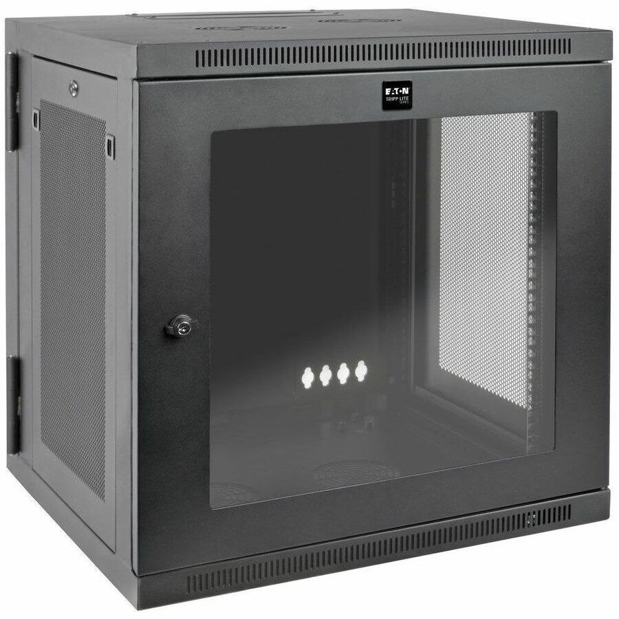 Eaton Tripp Lite Series SmartRack 12U UPS-Depth Wall-Mount Small Rack Enclosure, Clear Acrylic Window, Hinged Back