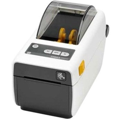 Zebra ZD410-HC Desktop Direct Thermal Printer - Monochrome - Label/Receipt Print - Fast Ethernet - USB - USB Host - Bluetooth - Near Field Communication (NFC) - EU, UK - White