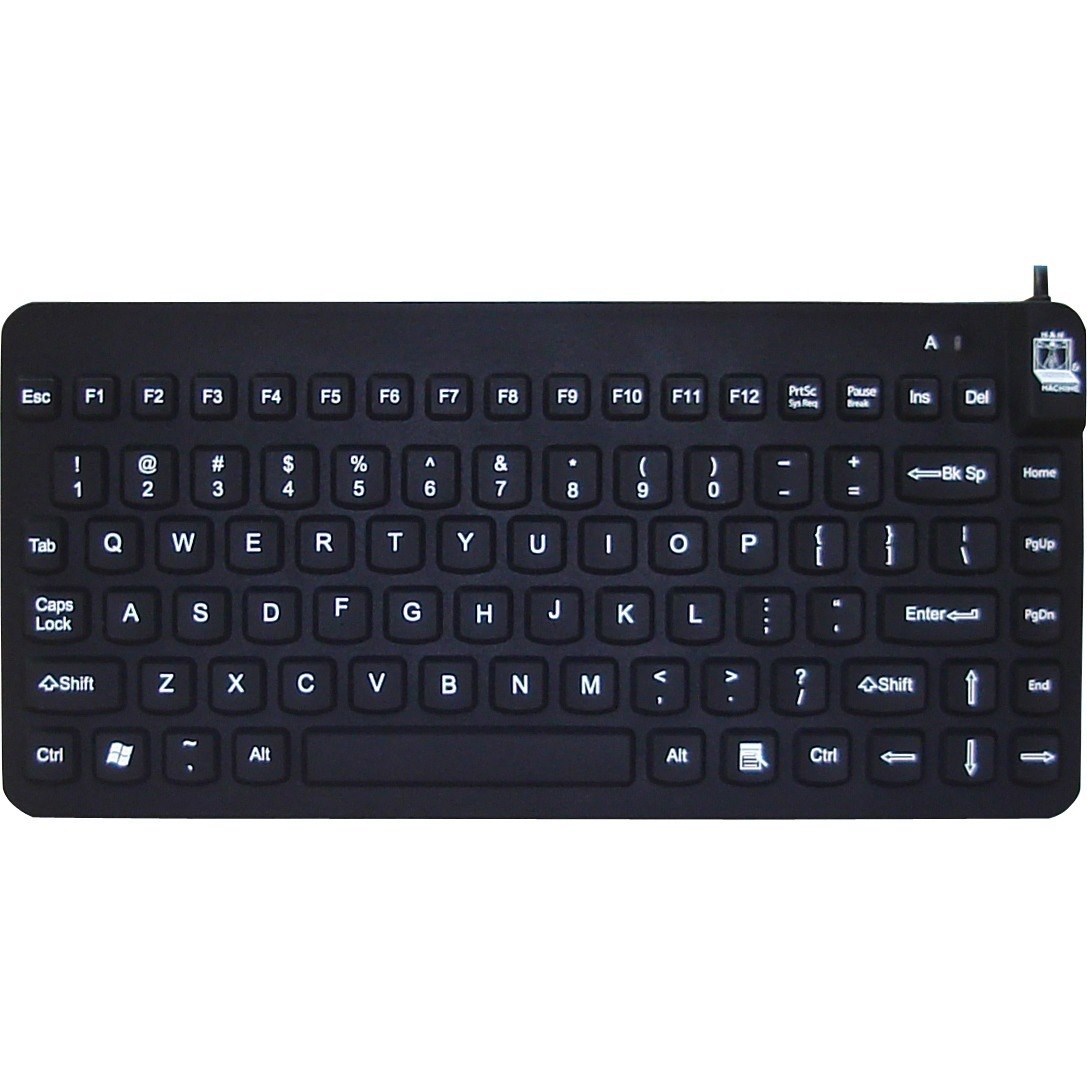 Man & Machine Premium Waterproof Disinfectable Silent 12" Keyboard