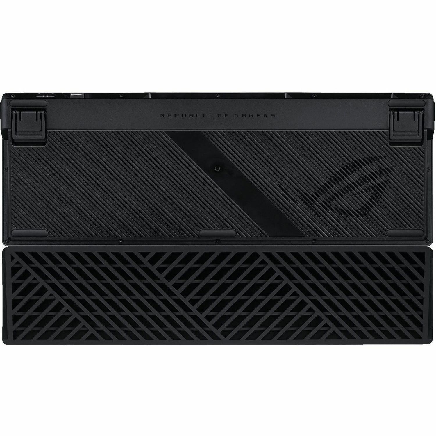 Asus ROG Azoth 96 HE Lite Gaming Keyboard - Compact - Wired/Wireless Connectivity - USB 2.0 Type A, USB Type C Interface - RGB LED - Black