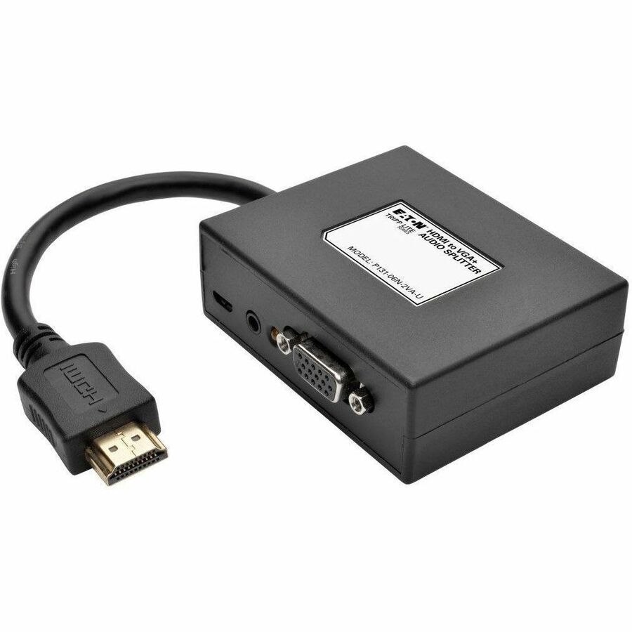 Eaton Tripp Lite Series HDMI to VGA and Audio Adapter, 6 in. (15.2 cm), Black, TAA