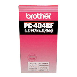 Brother PC-404RF Thermal Transfer Ribbon - Black - 4 / Pack