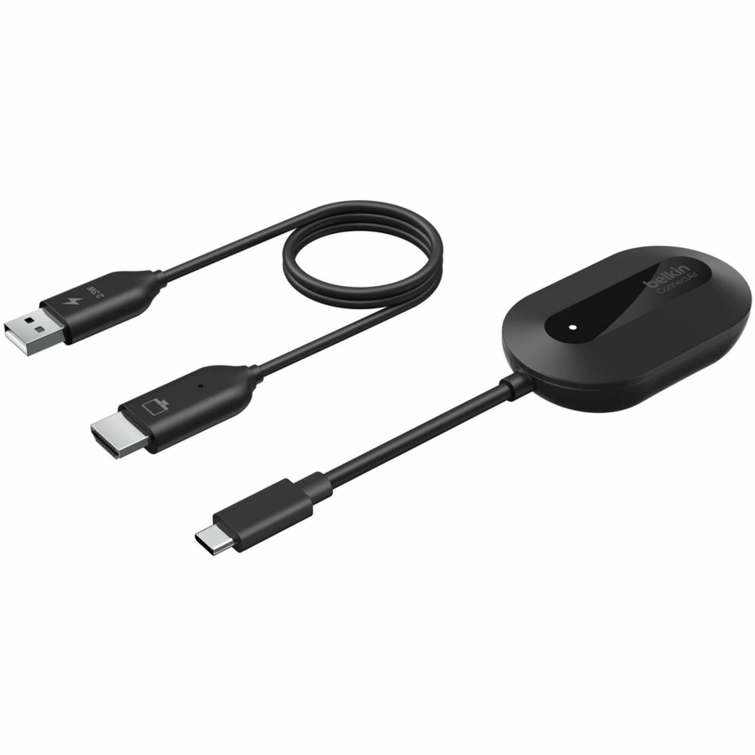 Belkin ConnectAir Wireless HDMI Video Adapter - USB-C Transmitter w/ USB-A to HDMI Receiver - AV Extender - Black