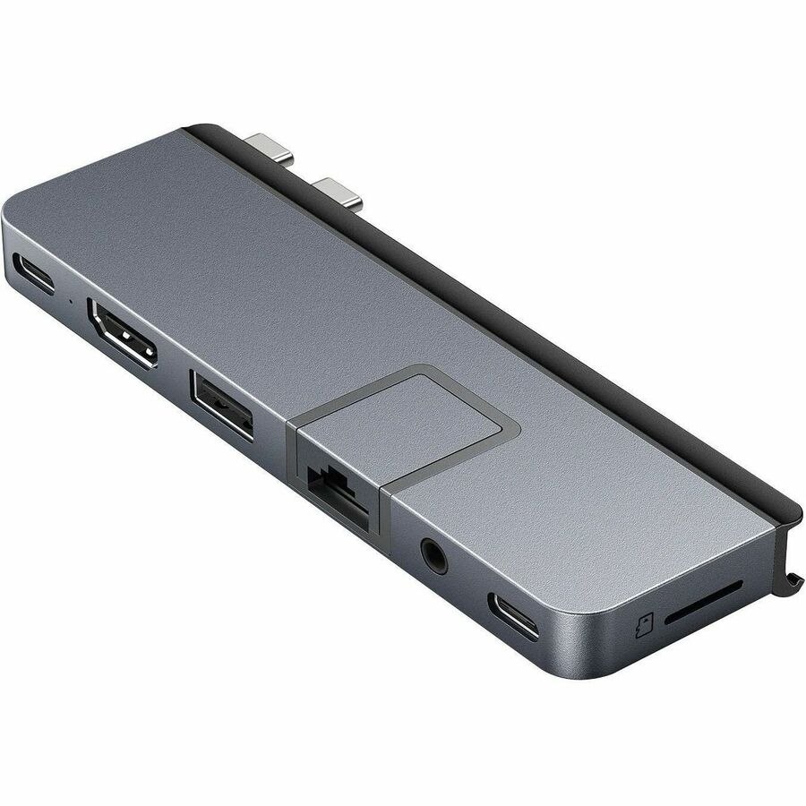 Hyper HyperDrive DUO PRO HD575-GRAY USB Type C Docking Station for Tablet PC, Desktop PC, Notebook - Memory Card Reader - microSD - Space Gray