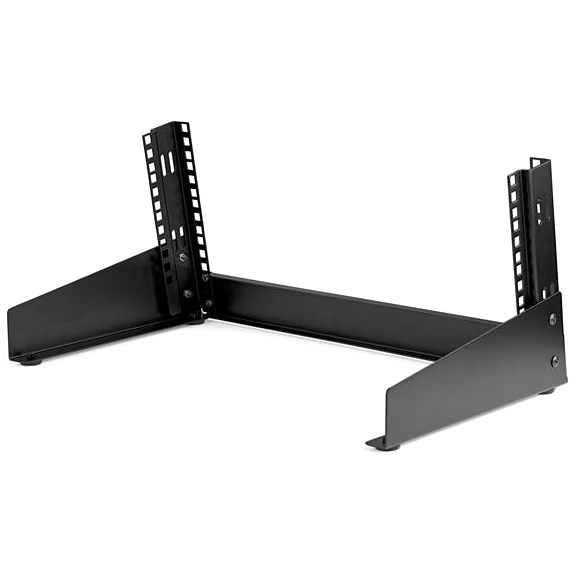 StarTech.com 2-Post 4U Desktop Server Rack, Open Frame 19in Network Rack, Small Home/Office Rack for AV / Studio / Data / IT Equipment