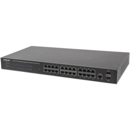 Intellinet 24-Port Gigabit Ethernet PoE+ Web-Managed Switch With 2 SFP Ports, 24 X PoE Ports, Ieee 802.3At/Af Power Over Ethernet (PoE+/PoE)