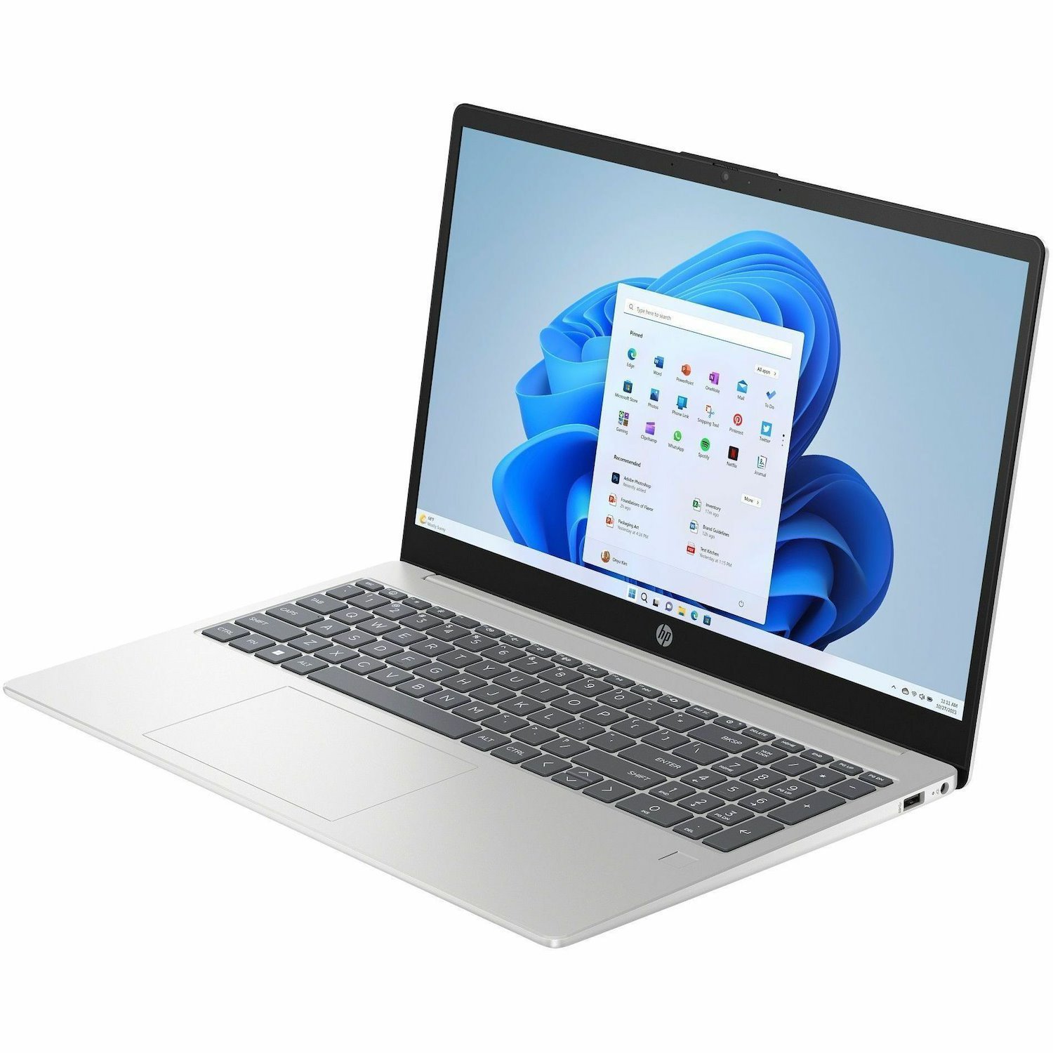 HP 15-fd1010TU 15.6" Notebook - Full HD - Intel Core Ultra 7 1st Gen 155H - 16 GB - 512 GB SSD - Natural Silver Aluminum, Natural Silver
