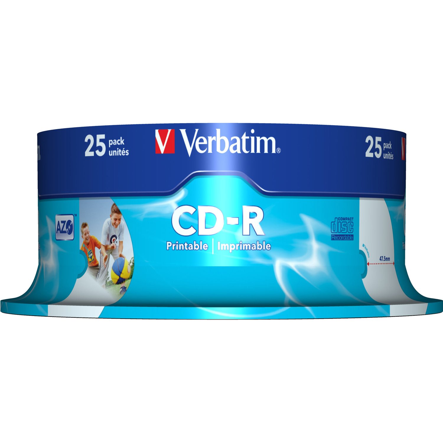 Verbatim DataLifePlus 43439 CD Recordable Media - CD-R - 52x - 700 MB - 25 - Retail