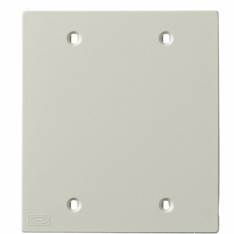 Hubbell Premise Wiring Device Plates and Accessories, Faceplate, KP Series, 2-Gang, Blank, Office White