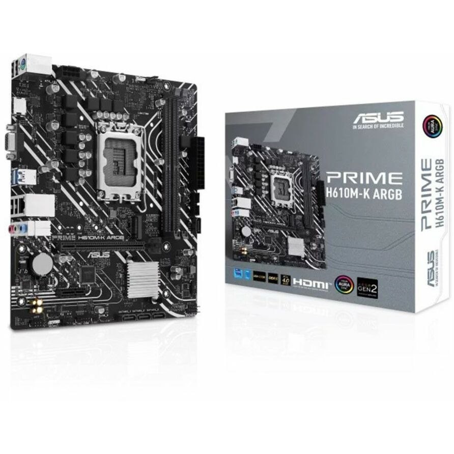 Asus Prime PRIME H610M-K ARGB Gaming Desktop Motherboard - Intel H610 Chipset - Socket LGA-1700 - Micro ATX