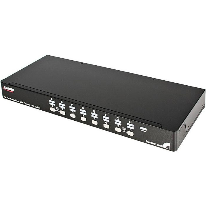 StarTech.com 16 Port 1U Rackmount USB PS/2 KVM Switch with OSD