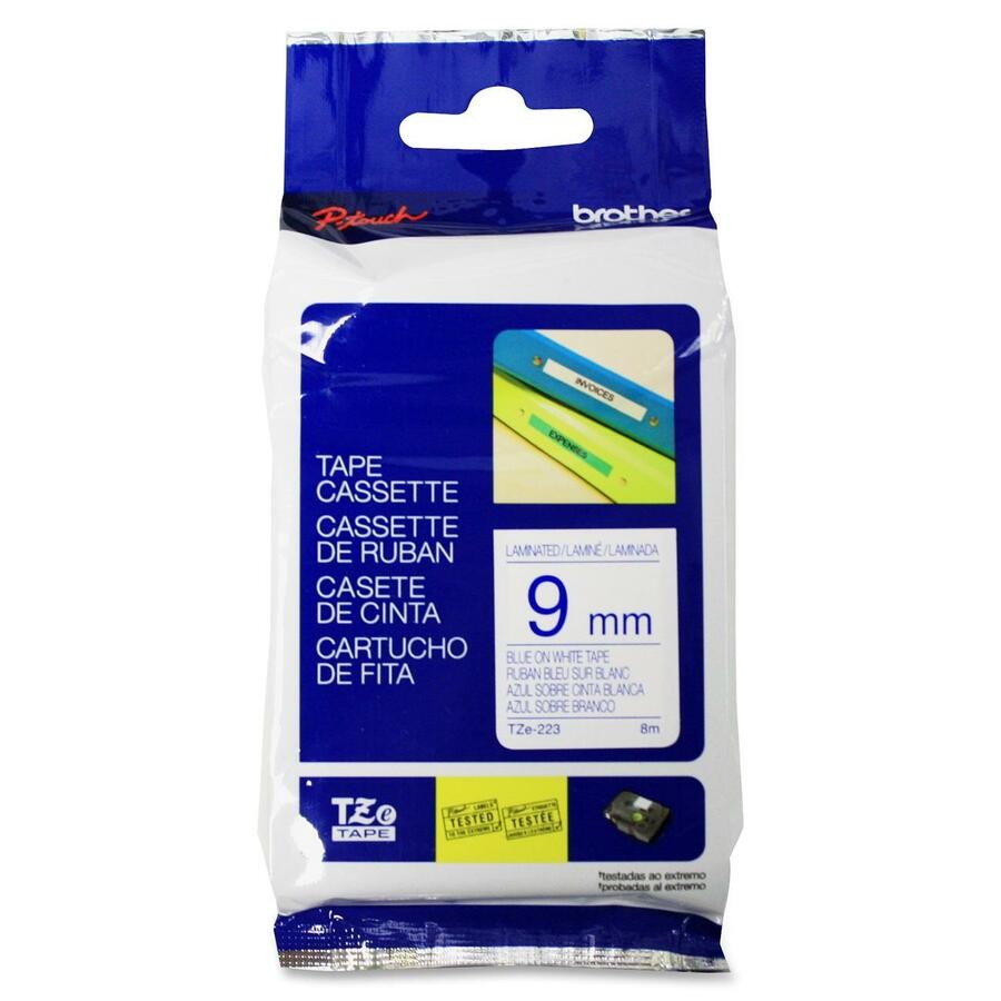 Brother TZE2239MM Blue On WHITE TZE TAPE