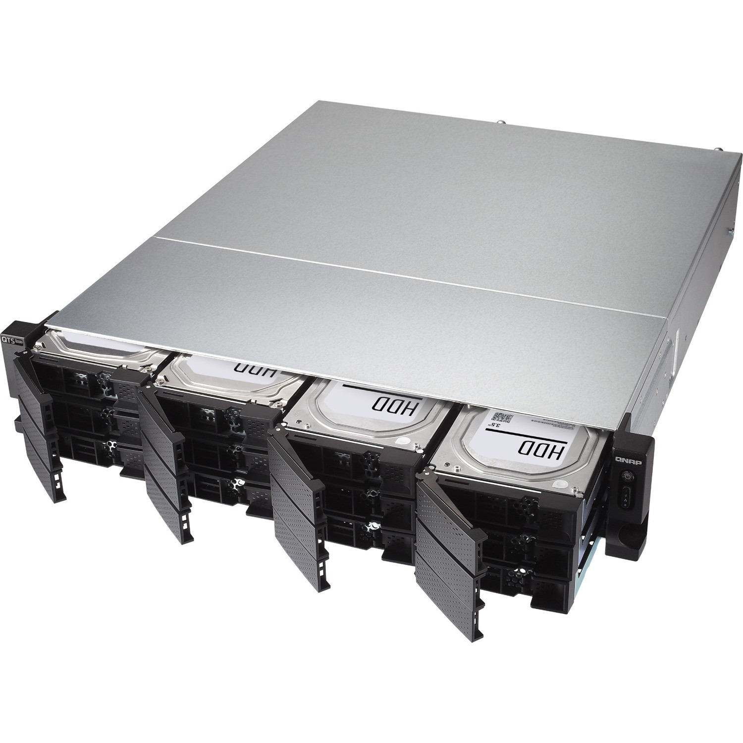 QNAP TS-h1283XU-RP-E2236-128G 12 x Total Bays SAN/NAS Storage System - 5 GB Flash Memory Capacity - Intel Xeon E-2236 Hexa-core (6 Core) 3.40 GHz - 128 GB RAM - DDR4 SDRAM - 2U Rack-mountable