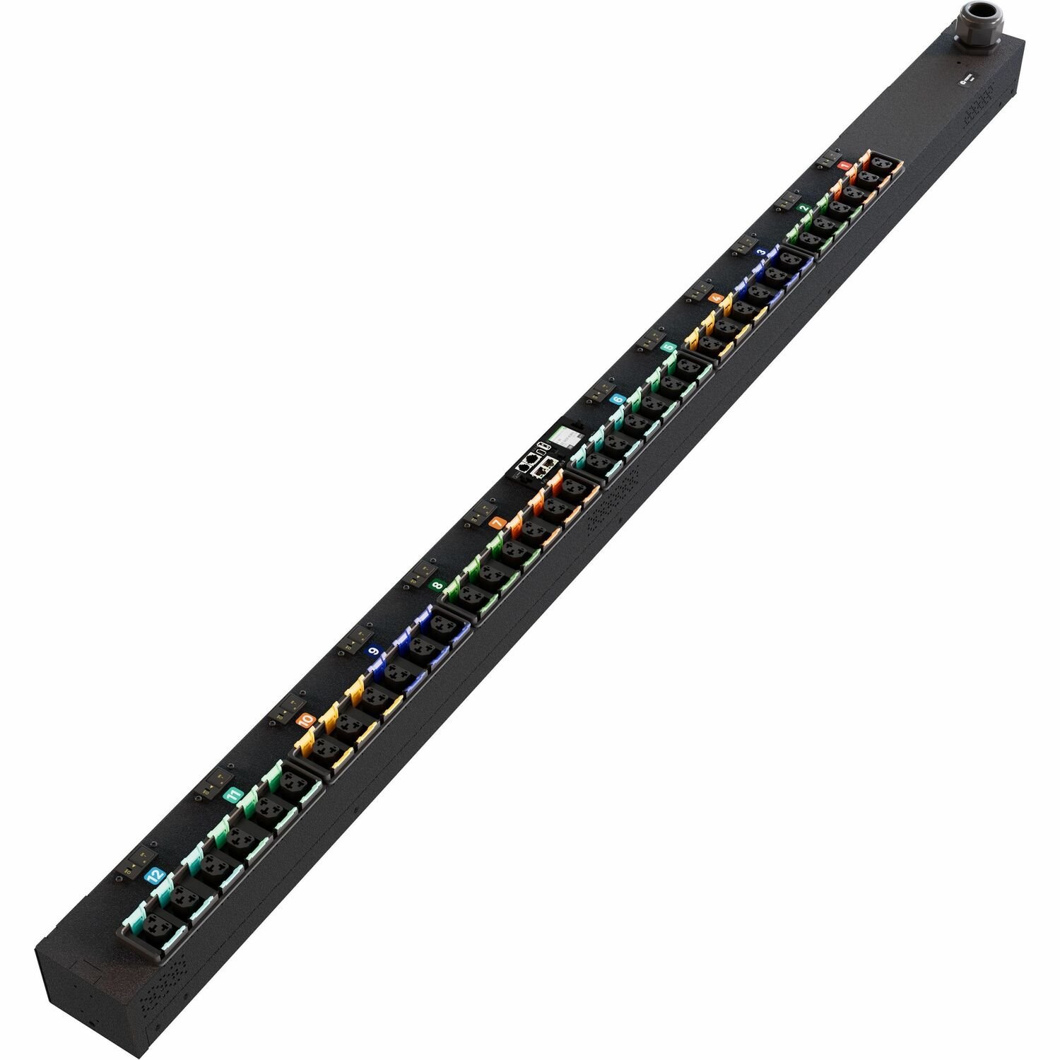 Vertiv PowerIT VP7U60A2 Switched Outlet Level Monitoring HD rPDU, Vertical, Three Phase, 36 Combination C13/C19 Outlets, 60/63A, 240/415V WYE, 0U