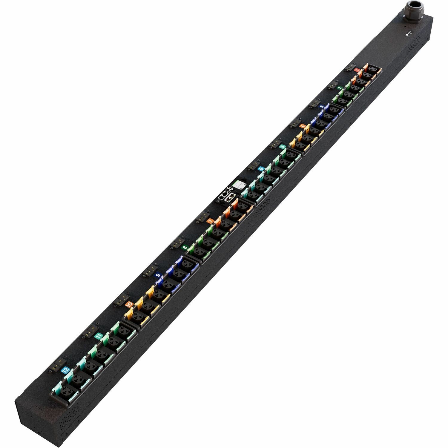 Vertiv PowerIT VP7U60A2 Switched Outlet Level Monitoring HD rPDU, Vertical, Three Phase, 36 Combination C13/C19 Outlets, 60/63A, 240/415V WYE, 0U