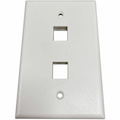 Eaton Tripp Lite Series Safe-IT 2-Port Single-Gang Keystone Wall Plate, Antibacterial, Ivory Matte, TAA