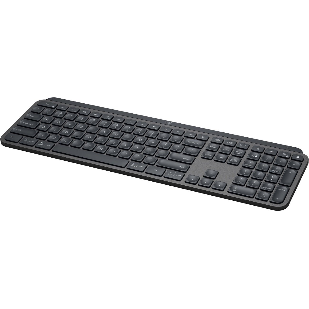 Logitech MX Keys Keyboard - Wireless Connectivity - USB Interface - Danish, Finnish, Swedish, Norwegian