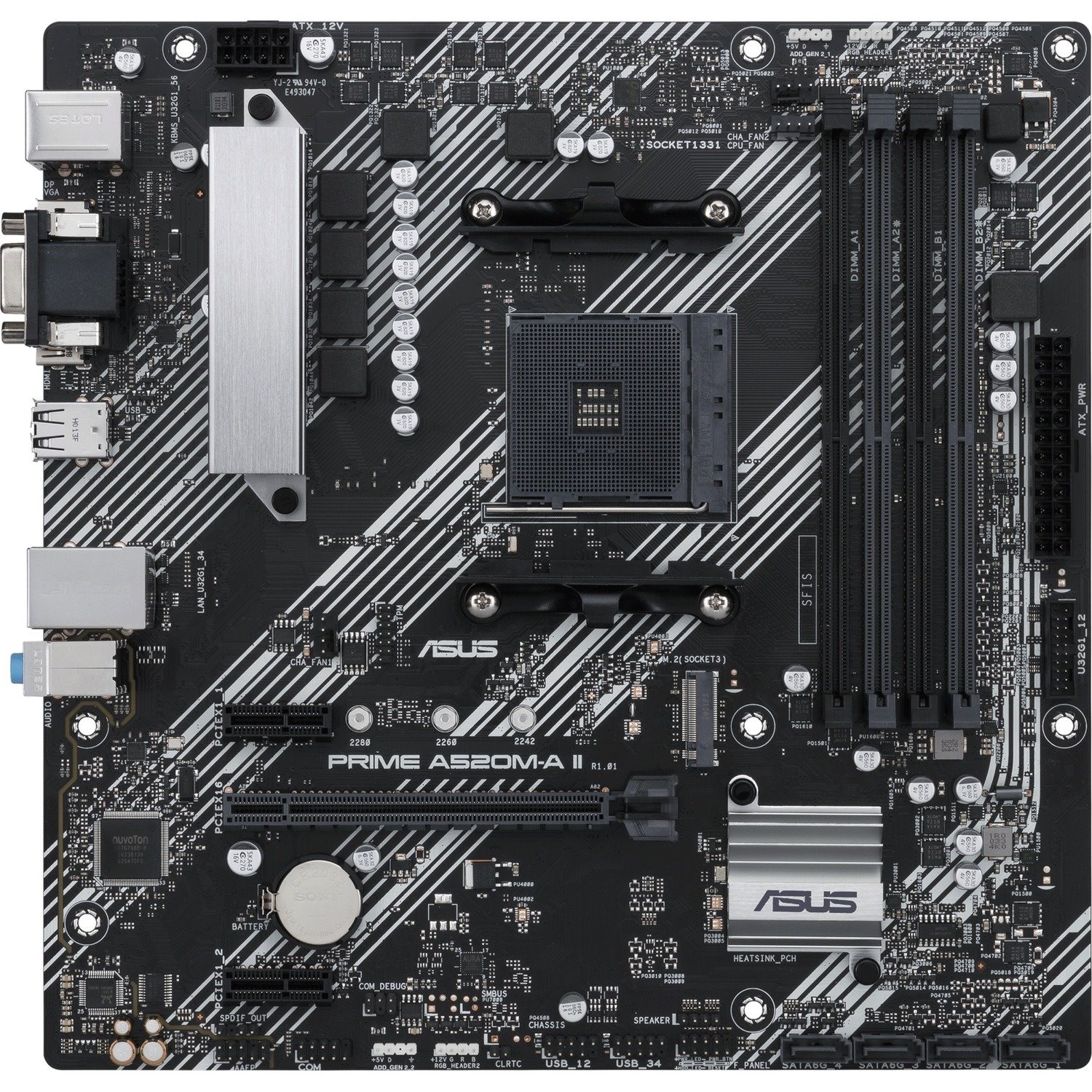 Asus Prime A520M-A II Desktop Motherboard - AMD A520 Chipset - Socket AM4 - Micro ATX