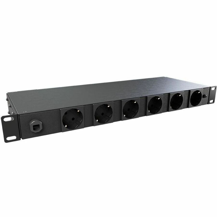 Vertiv PowerGo &uuml;berwachte Rack-PDU | 1 HE | 230 V | 16 A | 3,6 kW | Deutscher Schuko mit 2P+E (IP44) Stecker | 6 deutsche Schuko-Steckdosen | LED-Display | EP4G81A0