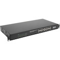 Eaton Tripp Lite Series 16-Port 10/100/1000 Mbps 1U Rack-Mount/Desktop Gigabit Ethernet Unmanaged Switch with PoE+, 247W, Metal Housing