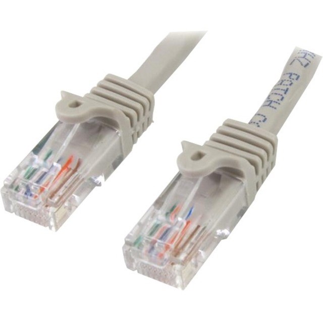 StarTech.com 3 m Gray Cat5e Snagless RJ45 UTP Patch Cable - 3m Patch Cord