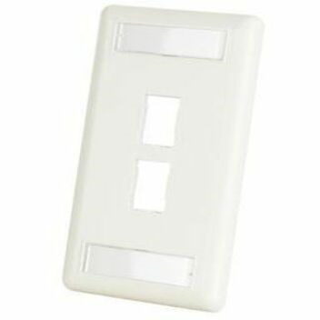 Ortronics HDJ 2-Port Single-Gang Faceplate with Label Field