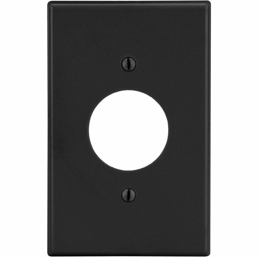 Bryant Wallplate, Mid-Size 1-Gang, 1.40" Opening, Black